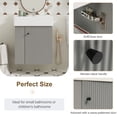 thumbnail image 4 of Euroco 21.6 inch Modern Floating Bathroom Vanity with Ceramic Basin - Perfect for Small Bathrooms, Left side storage, 4 of 9
