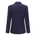 thumbnail image 5 of Women's 2 Piece Business Suit Set Lapel Single-breasted Polyester Suit Jacket With Straight Trousers, 5 of 5