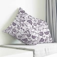 thumbnail image 4 of Throw Pillow Covers 20x20 Inch, Purple Farmhouse Decorative Pillow Cases for Couch Sofa Bed, Floral Floral Plant Leaf Vintage Spring Cotton Linen Square Home Decor Pillowcases with Hidden Zipper, 4 of 7