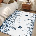 thumbnail image 4 of Hallway Runner Rugs 2.7x5 Ft, Blue Spring Botanical Non Slip Area Rugs for Kitchen Bedroom Entryway, Weeping Eucalyptus Butterfly Washable Carpet Runner Rug Floor Mats for Bedroom Home Decor, 4 of 8