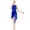 Blue, variant on YiZYiF Womens Sequins Dance Leotard Dress Lyrical Modern High-Low Skirted Leotard Ballroom Dance Costume Wine_Red Small