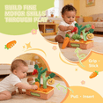 thumbnail image 3 of Jouet Sensoriel à Tirer en Forme de Légume pour Tout-Petits 1-3, Jouet Montessori pour Bébé avec Carottes et Radis, Cadeau Éducatif pour Garçons et Filles de 1-2 Ans, 3 of 9
