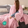thumbnail image 4 of Bare Home Shaggy Blanket - 50" x 60" - Ultra Soft Fleece - Throw, Light Pink, 4 of 5