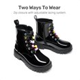 thumbnail image 5 of DREAM PAIRS Girls' Combat Ankle Boots, Lace-Up Boots with Side Zipper, Adjustable Fit, Round Toe and Anti-Slip Outsole, 5 of 6
