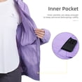 thumbnail image 5 of CAMEL CROWN Womens Sun Protection Clothing UPF 50+ Workout Tops Shirts Thin Breathable Rash Guard Long Sleeve Shirts Outdoor Sunscreen Lightweight Womens Activewear Zip Up Hoodie Hiking Jacket Purple, 5 of 13
