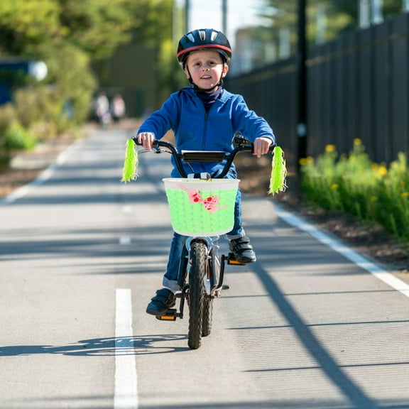 WHAMVOX 1 Set Kids Bike Basket Bicycle Streamers Decoration Accessories Stylish Bike Decor for Kids Girls Bike Accessories