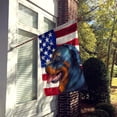 thumbnail image 2 of Carolines Treasures CK6677CHF Rottweiler Dog American Canvas House Flag - 28 x 0.01 x 40 in., 2 of 4