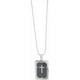 Solid Rock Jewelry 15171 Pndt Étiquette de Chien Noir avec Croix sur 18 Po Chaîne de Balle – image 1 sur 1