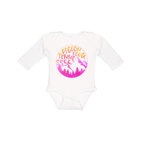 Inktastic Pigeon Forge, Tennessee- Mountains in Sunrise Colors Boys or Girls Long Sleeve Baby Bodysuit