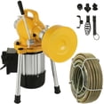 thumbnail image 1 of VEVOR 3/4"-4" Sectional Pipe Drain Cleaning Machine 400PRM Snake Cleaner Pipe Drain Cleaning Machine with 66' x 2/3'' Galvanize Cable Heavy Duty (Yellow Color), 1 of 9