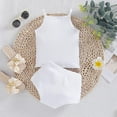 thumbnail image 4 of Kids Matching Set Rib-Knit Tank Top & Elastic Shorts 2-Piece Everyday Play Clothes White Unisex 2T-6T,Size 6 Months, 4 of 6