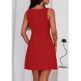 thumbnail image 2 of Vestido PRETTYGARDEN Mujer Corto Verano 2025 Línea A Rojo Talle S, 2 of 8
