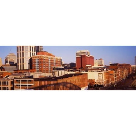Buildings in a downtown district Nashville Tennessee USA Canvas Art - Panoramic Images (18 x