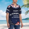 thumbnail image 6 of Happy Veterans Day (1) Men's 3d Print Casual Button Down Shirts, Novelty Hawaiian Short Sleeves 2xl, 6 of 8