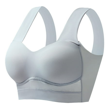 Women s Sport Bras Breathable Mesh Wireless Pushup Bralette Wide Straps Padded Underwear for Workout Gym Running  Green  XL