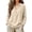 Beige, variant on Women Long Sleeve Linen Tops Pullover Lightweight Plain Blouses Fashion Outfits Henley Neck Summer Vacation Shirts Casual Top Beach Tops Soft Breathable Gauze Tops Beige L