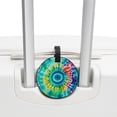 thumbnail image 3 of tie dye107 2pcs PU Leather Round Bag Tags with Privacy Cover and Name ID Tag - Suitcase Tags for Travel Luggage, Handbags, Backpacks, School Bags, 3 of 6