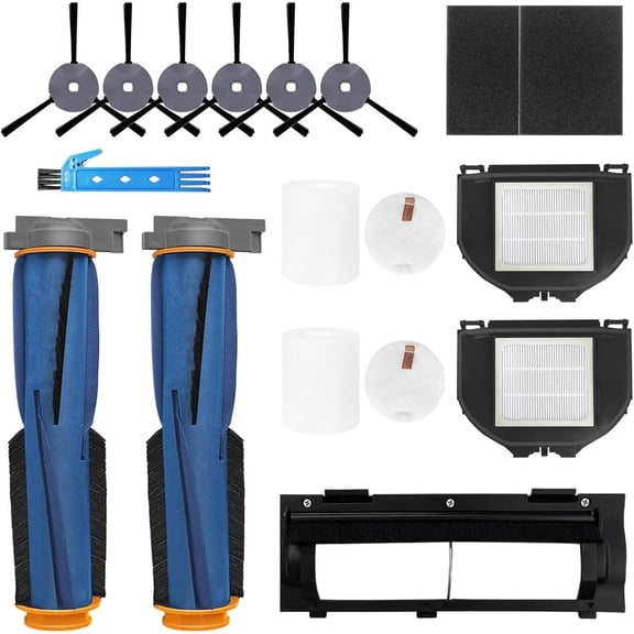 Replacement Parts for Shark AV2310AE Matrix RV2310AE(not RV2310) Matrix Robot Vacuum Cleaner 15 Packs 2 Main Brushes, 2 Filters, 6 Side Brushes, 2 Sponge & 2 Foam Filters, 1 Brush Cover