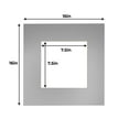 thumbnail image 3 of Metallic Silver Acid Free 16x16 Picture Frame Mats with White Core Bevel Cut for 8x8 Pictures -, 3 of 4