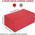 thumbnail image 2 of Trading Card Storage Box  Playing Card Deck Organizer for 72 Magnetic Card 2 Rows Compatible with MTG TCG Card Holder Gathering Box Sports Card Carrying Case for Baseball Play Card, 2 of 6