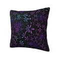 thumbnail image 2 of YFYANG Square Decorative Throw Pillow Case (Without Pillow Insert), Purple Vintage Floral Pattern Bedroom Sofa Car Cushion Cover, 24"x24", 2 of 9