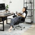 thumbnail image 2 of Vinsetto Office Desk Chair, Swivel Computer Chair with Footrest, Black, 2 of 10