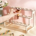 thumbnail image 3 of Soporte para conos de helado (paquete de 3) con 33 orificios y 3 niveles. Exhibidor de madera para conos. Soporte para sushi enrollado a mano. Soporte para cupcakes., 3 of 6