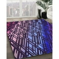 thumbnail image 3 of Ahgly Company Machine Washable Indoor Rectangle Transitional Dark Purple Area Rugs, 5' x 7', 3 of 7
