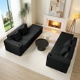 thumbnail image 3 of SOULART 133.84" boneless sectional couch,U shaped modular sectional sofa, cloud couches for living room, No Assembly Required, Black, 3 of 16