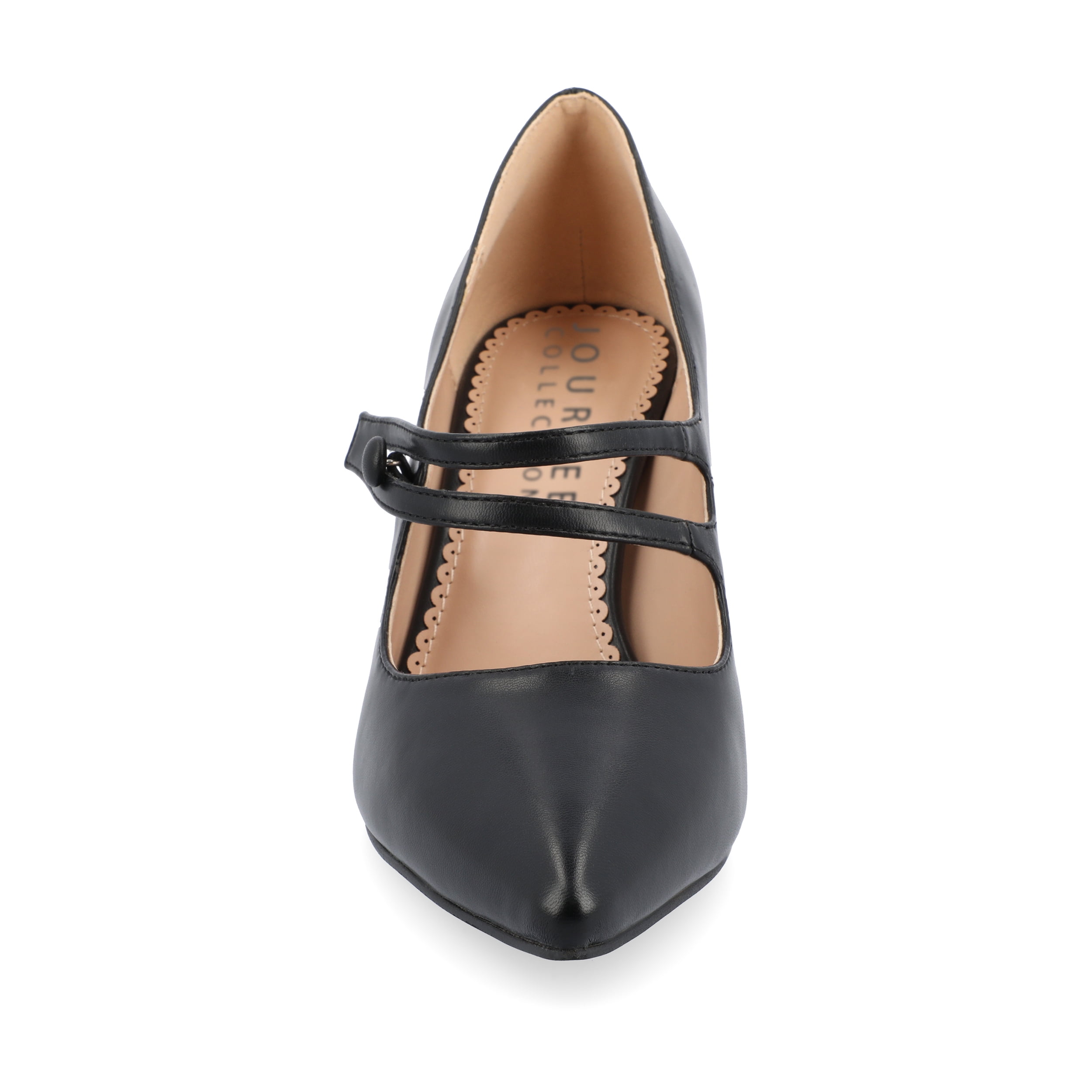Journee Womens Sidney Narrow Width Pointed Toe Mid Heel Pumps