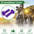 thumbnail image 3 of Kit de Cubierta de Empuñaduras de Manillar de Caucho 7/8" 22mm 15/16" 24mm para Motocicleta Scooter Bicicleta ATV Púrpura 1 Juego, 3 of 7