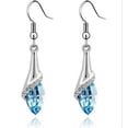 thumbnail image 3 of Pendientes de estilo joyería con brillantes diamantes de cristal austriaco, pendientes de pianista, regalo ideal, cómodos de llevar, buen material, 3 of 6
