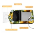 thumbnail image 4 of Square PU Leather Luggage Tags - 2 Pack with Privacy Cover and Stainless Steel Ring - Suitable for Travel, Backpack, Handbag - Suitcase Tags, Travel Tag Sunflower, 4 of 7