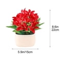 thumbnail image 3 of Artificial Flower Decorationfake Flower Bouquet With Vase Lowmaintenance Desktop Ornament For Bedroombathroomwedding And Party Decoration, 3 of 6