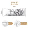 thumbnail image 2 of Bixox Dragon Nest Sketch Print Body Pillow Cover with Zipper Closure, Cozy Fuzzy Fleece Body Pillow Case Cover 20 x 54 Inches,Long Body Pillow Pillowcase, 2 of 6