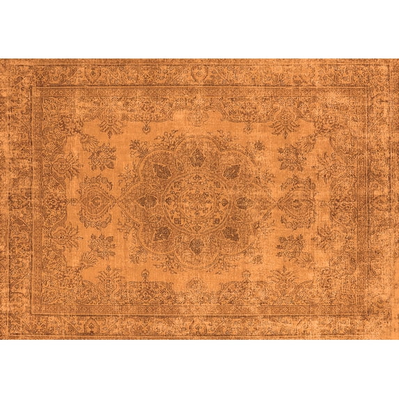 Ahgly Company Indoor Rectangle Oriental Orange Industrial Area Rugs, 3' x 5'