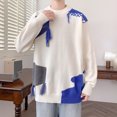 thumbnail image 4 of Men's Plus Size Casual Round Neck Solid Color Long Sleeve Sweater, 4 of 8
