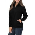 thumbnail image 1 of Sweatshirts à Quart de Zip pour Femmes, Manches Longues, Pull avec Poches, 1 of 2