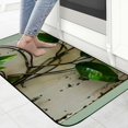 Facannap Dragonfly Plant NonSlip Durable Square Door Mat for Home