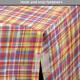 thumbnail image 4 of Colorful Dog Crate Cover, Funky Striped Patterns Gingham Style Abstract Vintage Art Checkered Plaid Design, Easy to Use Pet Kennel Cover for Dogs, 35" x 23" x 27", Multicolor, by Ambesonne, 4 of 6