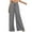 Gray, variant on WREESH Womens Wide Leg Long Palazzo Pants Fashion Summer Casual Loose Pocket Solid Trousers Pants Green