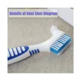 thumbnail image 3 of 4 Pack Denture Brushes With Double Sided Denture Cleaning Brush Heads For Denture Care, 3 of 5