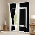thumbnail image 3 of Homewish Black White Stripes Black Out Curtains for Men, Abstract Ombre Line Curtains Pack of 2 (42x63 Each), Simple Fashion Style Bedroom Curtains, Window Curtains Decor, 3 of 6