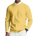 thumbnail image 2 of CharmCyan Men’s Crewneck Pullover Sweater Long Sleeve Ribbed Knit Lightweight Classic Fit Soft Material Simple Design Yellow L, 2 of 2