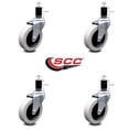 thumbnail image 2 of 3 Inch Thermoplastic Rubber Wheel 1-5/8 Inch Expanding Stem Caster Set of 4 SCC, 2 of 2
