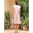 thumbnail image 5 of DARING DIVA Women's Knee Length Pleated A-line Skirt Medium Pink, 5 of 7