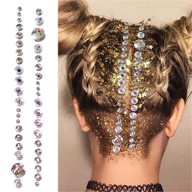 Rhinestone Tattoo Creative Fashion DIY Face Gem Crystal Tattoo for Hair Body