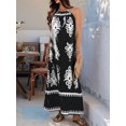 thumbnail image 3 of Summer Dress for Women 2025 Floral Sundress Spaghetti Strap Flowy Beach Vacation Boho Maxi Dresses Black XL, 3 of 7