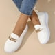 thumbnail image 5 of 2025 Ladies Solid Color Breathable Sneaker Wedges Shoes for Women Mesh Chain Shallow Flat Women's Breathable Mesh Casual Sneaker Casual Sports Shoes, 5 of 6
