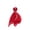 A002- Red, variant on Halloween Ghost Decorations 17 Inch Red Hanging Gauze Ghost Halloween Outdoor Hanging Decorations for Home Party Indoor Outdoor 1 Pack